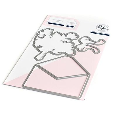 PinkFresh Studio - Floral Envelope Bundle - Stamp, Stencil &amp; Die - 138822, 138922 &amp; 139022