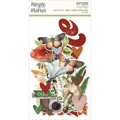 Simple Stories - Simple Vintage Woodland Collection - Page Pieces - 24733 - 19pcs