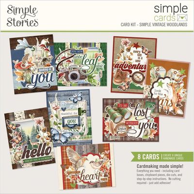 Simple Stories - Simple Vintage Woodland Collection - Card Kit - 24734 - Makes 8 cards