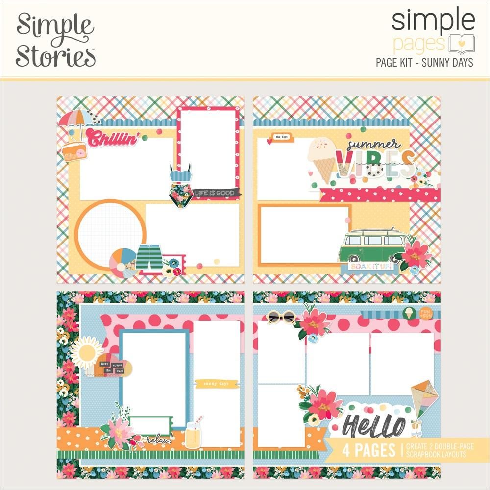 Simple Stories - Sunny Days Collection - Scrapbook Page Kit - 24528