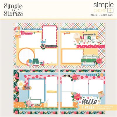 Simple Stories - Sunny Days Collection - Scrapbook Page Kit - 24528