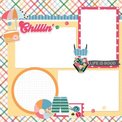 Simple Stories - Sunny Days Collection - Scrapbook Page Kit - 24528