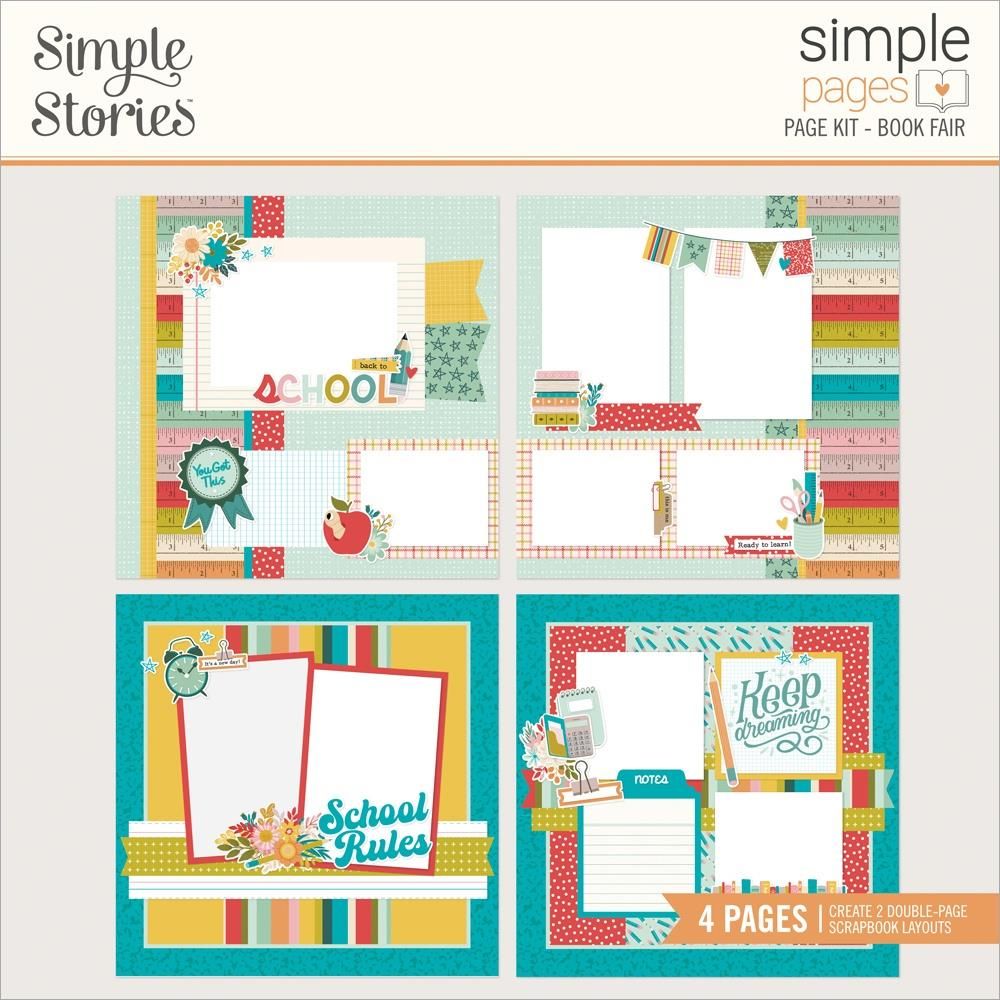 Simple Stories - Book Fair Collection - Scrapbook Page Kit - 24627