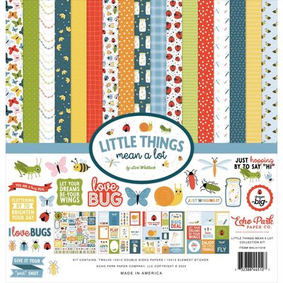Echo Park Paper Co - Little Things Mean A Lot Collection - 12 x 12 Paper Pack - MAL411016 - 12 Sheets plus stickers