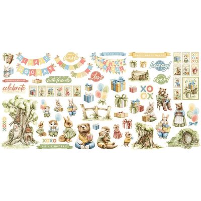 Graphic 45 - Hip Hip Hooray Collection - Ephemera - 4502992 - 55 pcs