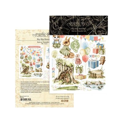 Graphic 45 - Hip Hip Hooray Collection - Rub On Transfers - 4502994