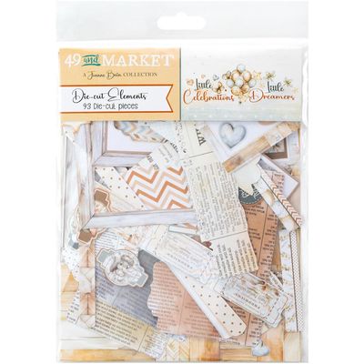 49 &amp; Market - Little Celebrations / Little Dreamer Collection - Die Cut Elements - JDC31768  - 93  pcs