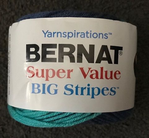 Bernat - Super Value - Big Stripes - Berry Punch - 100% Acrylic - 142grams / 5ozs - 54014
