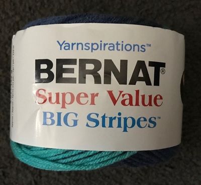 Bernat - Super Value - Big Stripes - Berry Punch - 100% Acrylic - 142grams / 5ozs - 54014