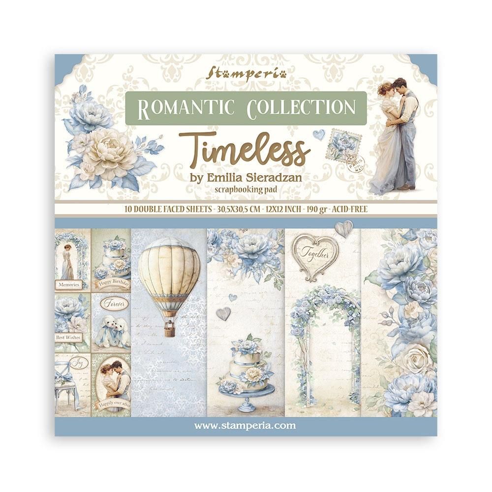 Stamperia - Romance Series - Timeless Collection - 12 x 12 Paper Pad - SBBL171 - 10 Sheets