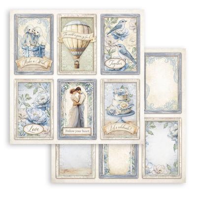 Stamperia - Romance Series - Timeless Collection - 6 Cards -  Single Sheet - SBB1071