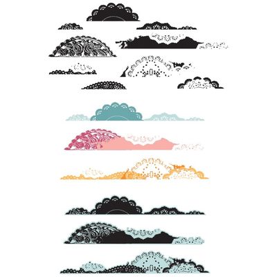 49 &amp; Market &amp; Sizzix - Framelits &amp; Dies - Doily Edges - 666806 -15 pcs