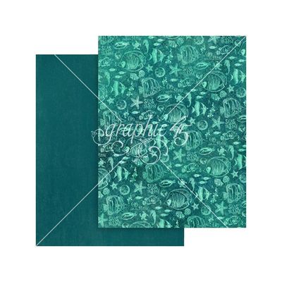 Graphic 45 - Seas The Day Collection - 8.5&quot; x 11&quot; - Solids -  Paper Pack - 4503023 - 16 sheets