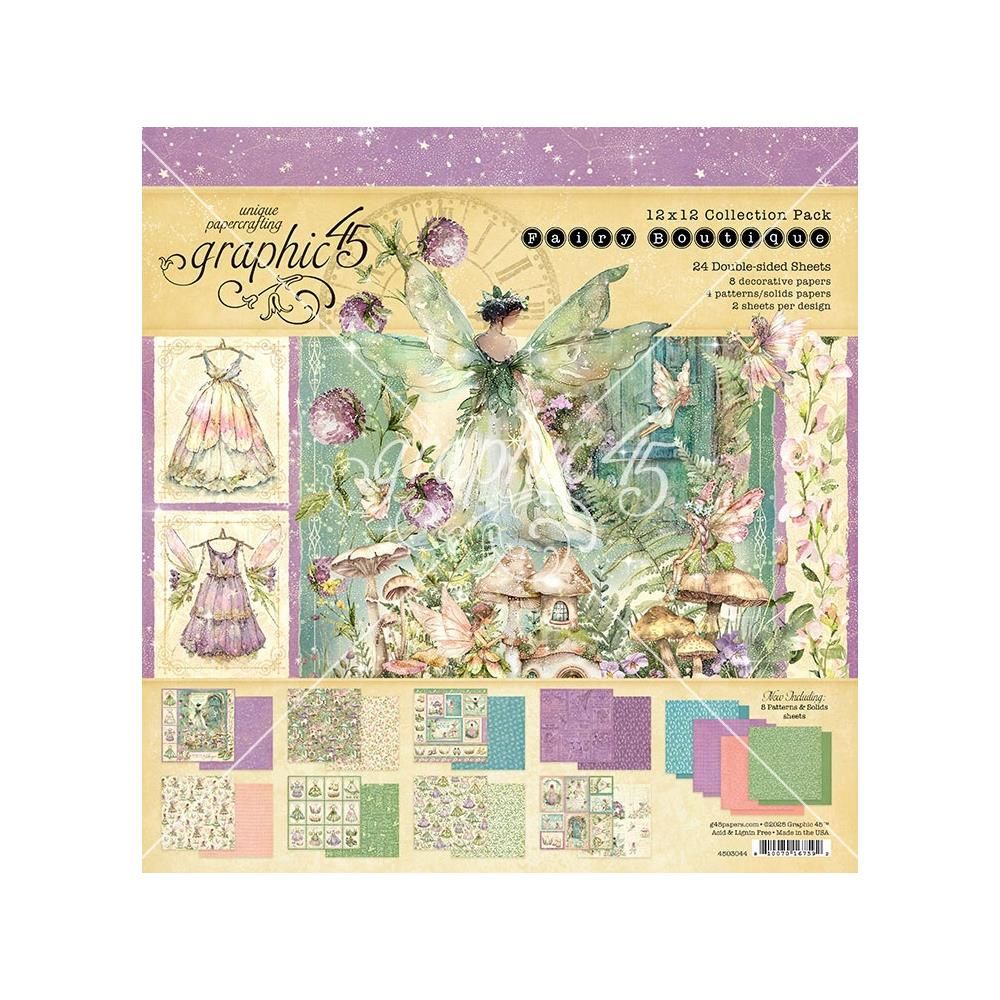 Graphic 45 - Fairy Boutique Collection - 12 x 12 Paper Pack - 4503044 - 24 sheets