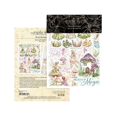 Graphic 45 - Fairy Boutique Collection - Rub On Transfer - 4503049 - 2 Sheets