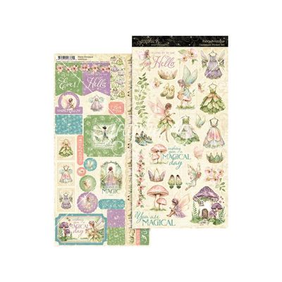 Graphic 45 - Fairy Boutique Collection - Cardstock Stickers - 12&quot; x 6&quot; - 4503046 - 2 sheets