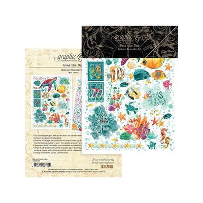 Graphic 45 - Seas The Day Collection - Rub On Transfer - 4503027 - 2 Sheets