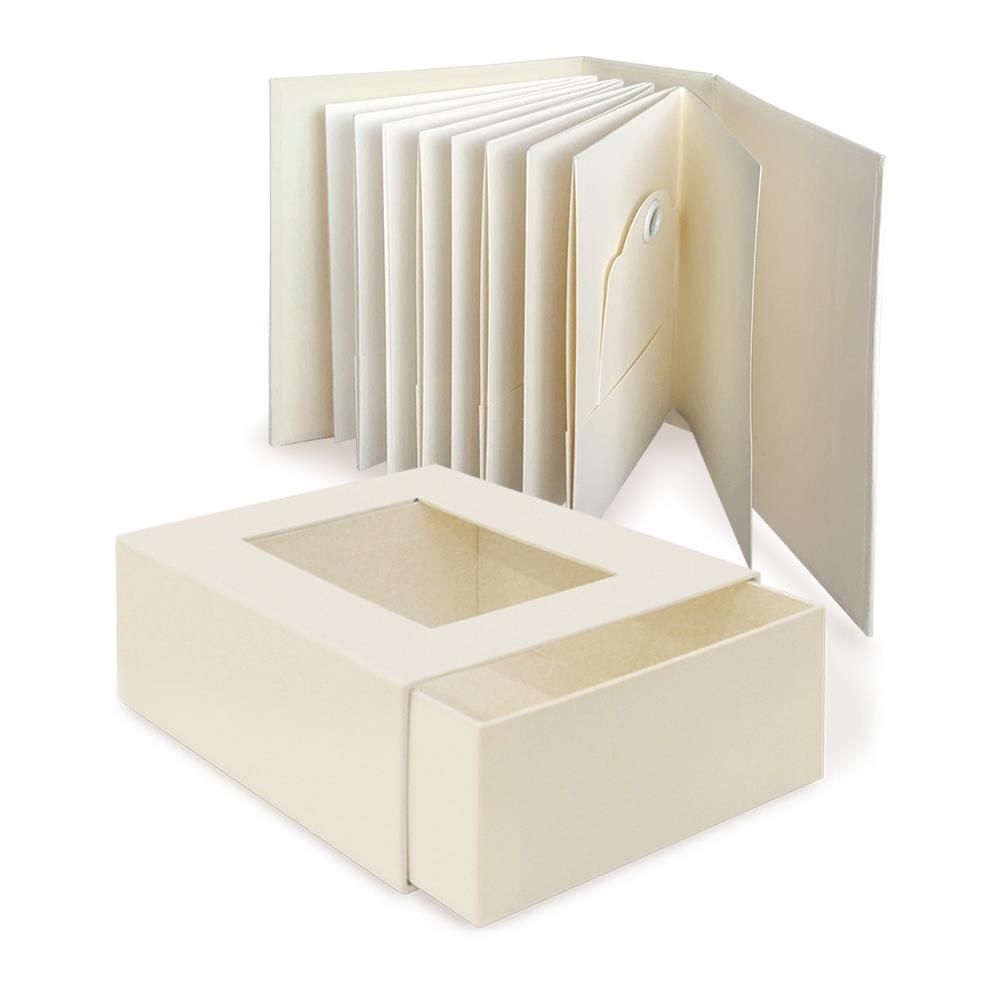 Graphic 45 - ATC Album in a Box - Ivory - 4.75&quot; x 5.5&quot; x 2.5&quot; - 4503028 - 16 pages