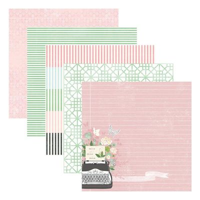 Spellbinders Paper Arts - Rosie&#39;s Studio - Hello It&#39;s Me Collection - 12 x 12 Paper Pack - 168833 - 20 Sheets