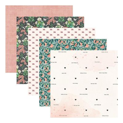 Spellbinders Paper Arts - Rosie&#39;s Studio - Hello It&#39;s Me Collection - 12 x 12 Paper Pack - 168833 - 20 Sheets