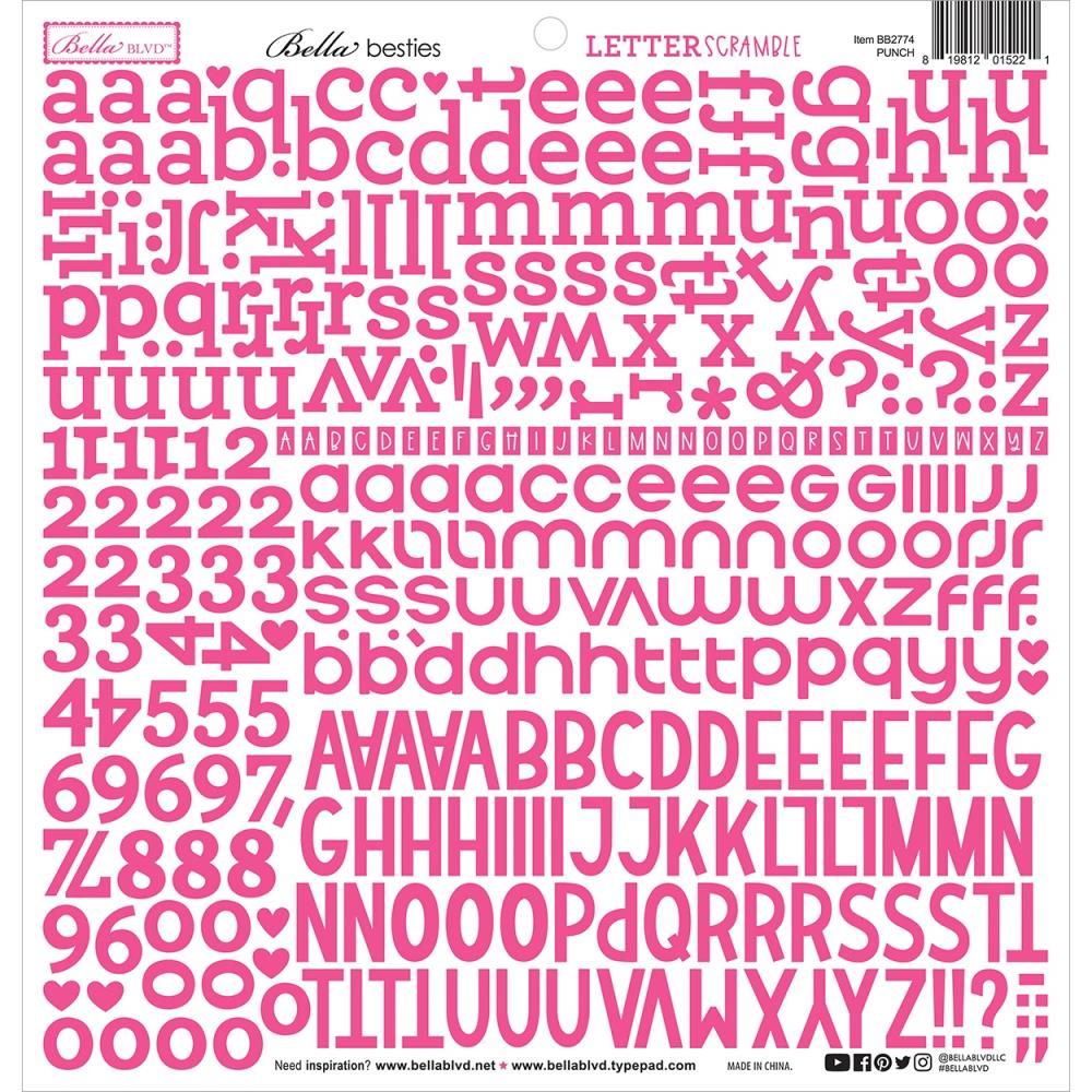 Bella BLVD - Bella Besties - Letter Scrambles - Punch - 12&quot; x 12&quot; - BB2774