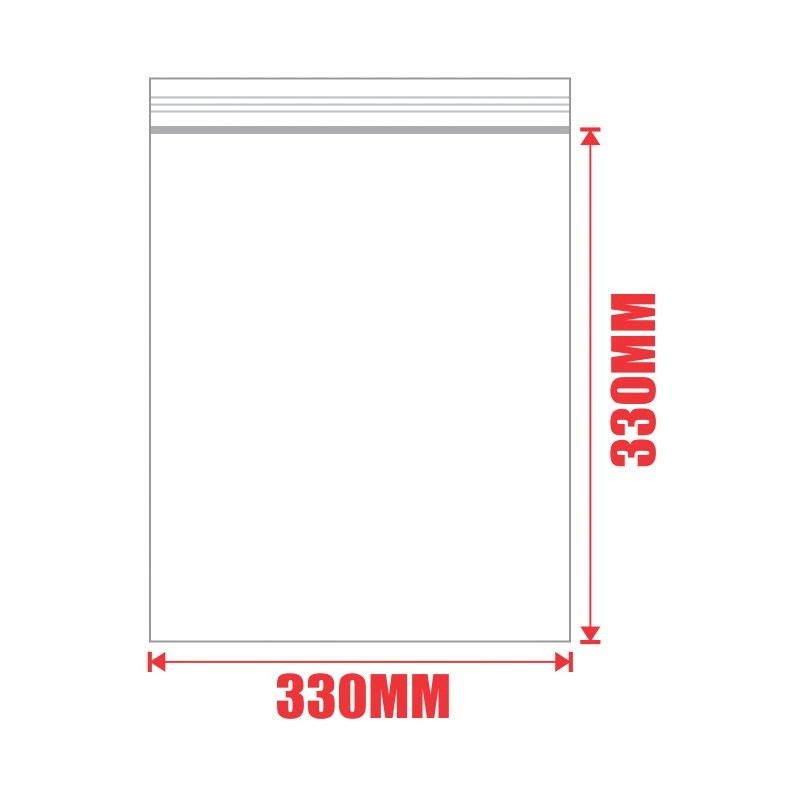 Resealable Zip Plastic Bags - 330mm x330mm (13&quot; x 13&quot; ) - 10 Pack
