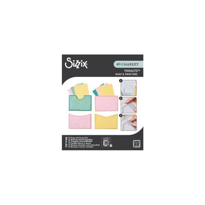 Sizzix - 49 &amp; Market - Thinlits - Snap &amp; Swap Dies - Pockets - 666877 - 10 pcs