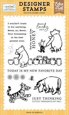 Echo Park Paper Co - The House on Pooh Corner Collection - Stamp &amp; Die Bundle - How Lucky Am I - HPC420040 &amp; HPC420043