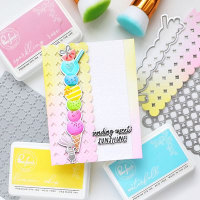 PinkFresh Studio - Delights and Doodles Collection - Coverplate Die By Kaitlin Sheaffer - Starry Scallops - 280025