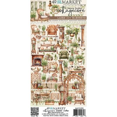 49 &amp; Market - Cottagecore Collection - By Dennis Bruton - Laser Cut Outs - Elements - 6&quot; x 12&quot; - CC29703
