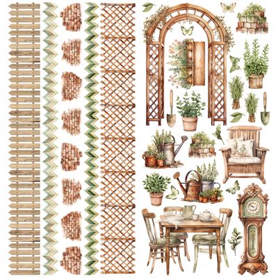 49 &amp; Market - Cottagecore Collection - By Dennis Bruton - Laser Cut Outs - Elements - 6" x 12" - CC29703