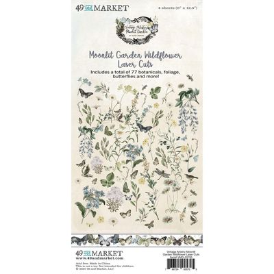 49 &amp; Market - Vintage Artistry - Moonlit Garden Collection - Laser Die Cuts - Wildflowers - VMG25705