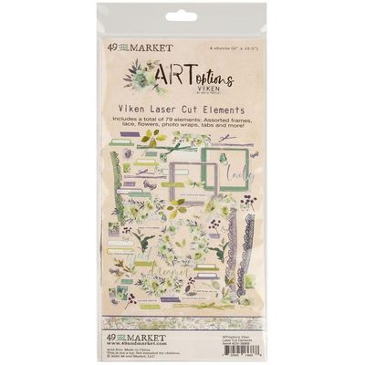 49 &amp; Market - Viken Collection - Laser Die Cuts - AOV36868 - 79 pcs