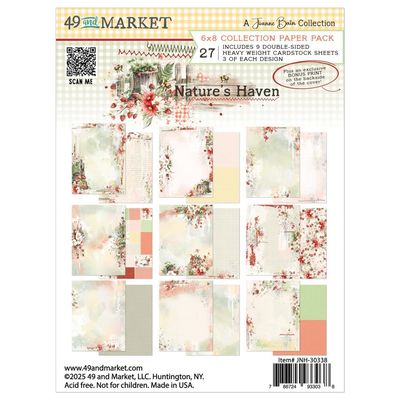 49 &amp; Market - Nature&#39;s Haven Collection - 6&quot; x 8&quot; Paper Pack - JNH33038- 27 Sheets