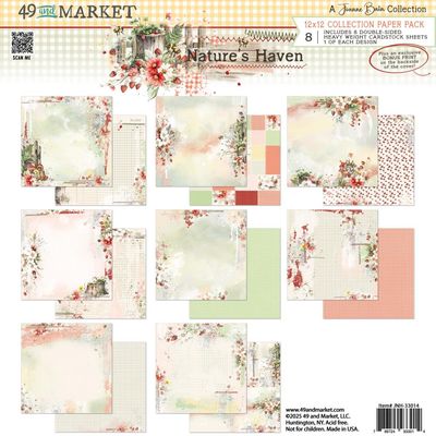 49 &amp; Market - Nature&#39;s Haven Collection - 12&quot; x 12&quot; Paper Pack - JNH33014 - 8 sheets