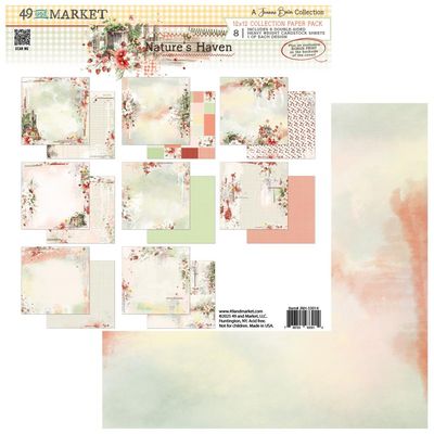 49 &amp; Market - Nature&#39;s Haven Collection - 12&quot; x 12&quot; Paper Pack - JNH33014 - 8 sheets