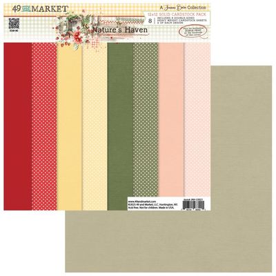 49 &amp; Market - Nature&#39;s Haven Collection - 12&quot; x 12&quot; Paper Pack - Solids - JNH33021 - 8 sheets