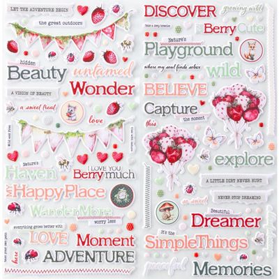 49 &amp; Market - Nature&#39;s Haven Collection - Puffy Stickers - 6&quot; x 12&quot; - JNH33212 - 138 pcs