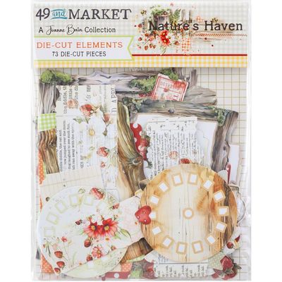 49 &amp; Market - Nature&#39;s Haven Collection - Elements - Die Cuts - JNH33199 - 73 Pcs