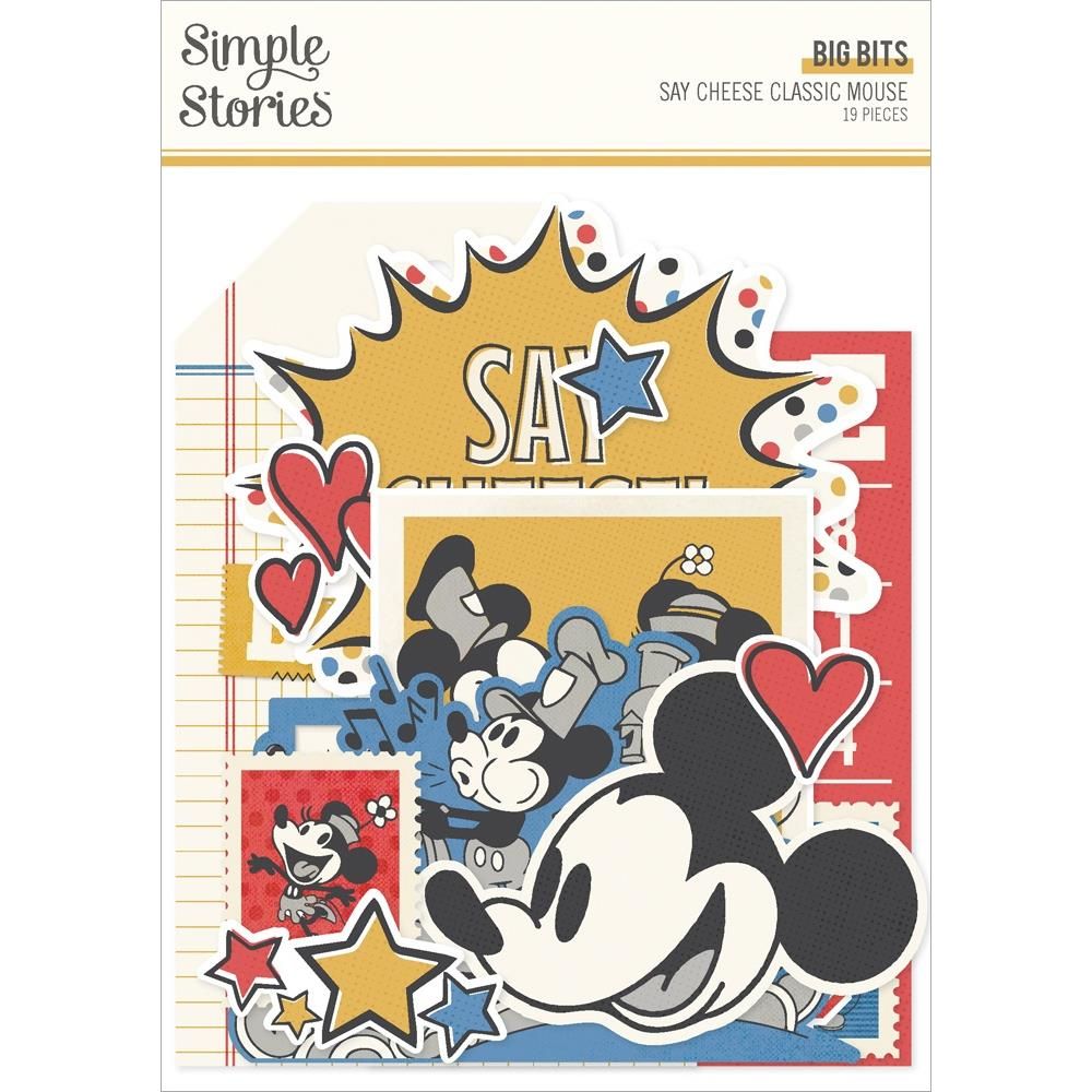 Simple Stories - Say Cheese Classic Mouse - Bits &amp; Pieces - Big Bits - 23420 - 19 pcs