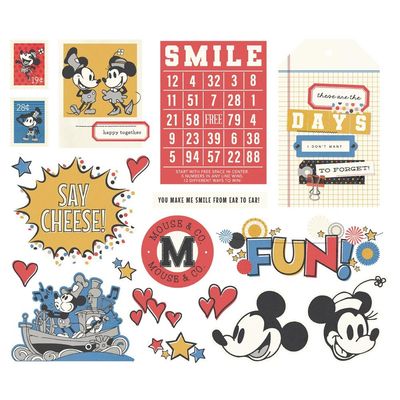Simple Stories - Say Cheese Classic Mouse - Bits &amp; Pieces - Big Bits - 23420 - 19 pcs