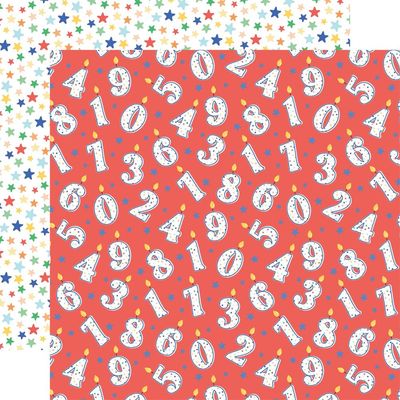 Echo Park Paper Co - Make A Wish Birthday Boy Collection - 12 x 12 Paper Pack - 12 sheets plus sticker page - MWB348016