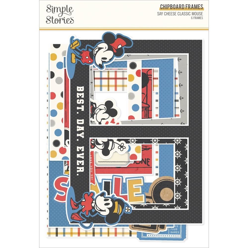 Simple Stories - Say Cheese Classic Mouse - Chipboard Frames - 23422 - 6 pcs