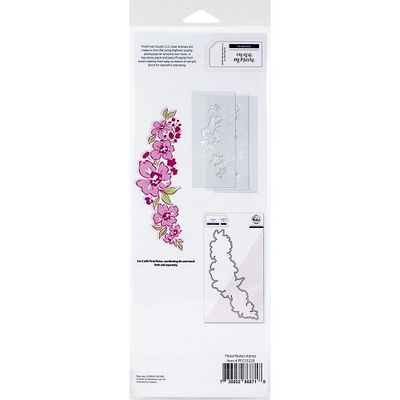 PinkFresh Studio - Die - Slimline - Floral Notes Collection - PFCC3220 - 1 pce