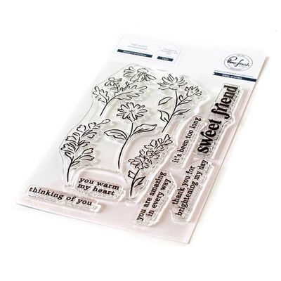 PinkFresh Studio - Clear Stamp - Sweet Friend Floral - 4&quot; x 6&quot; - 121921