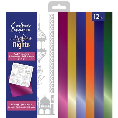 Crafters Companion - Arabian Night Collection - Foiled Transfer - 8 x 8 Pad - ANFOILTR8