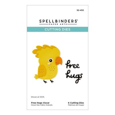Spellbinders Paper Arts - Etched Die - Cheerful Chirps Collection - Free Hugs Oscar - S2-432 - 6 pcs