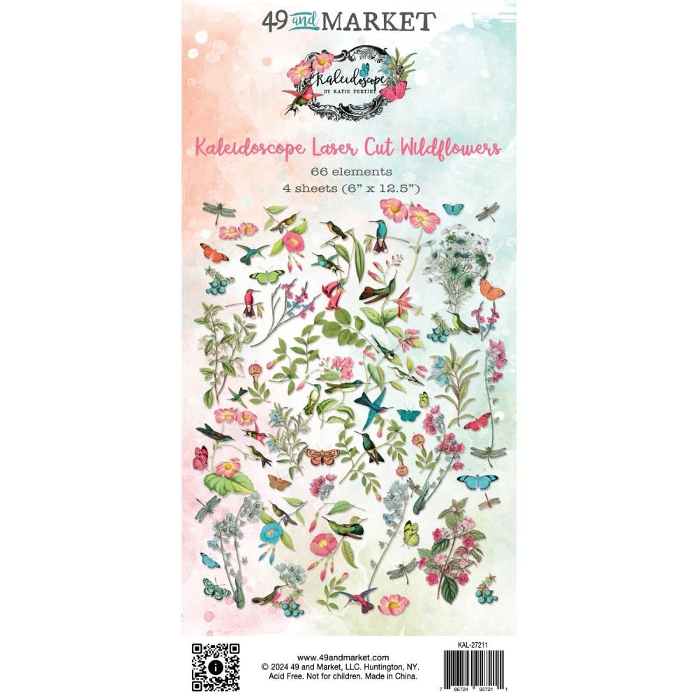 49 &amp; Market - Kaleidoscope Collection - Laser Cut Outs - Wildflowers - KAL27211