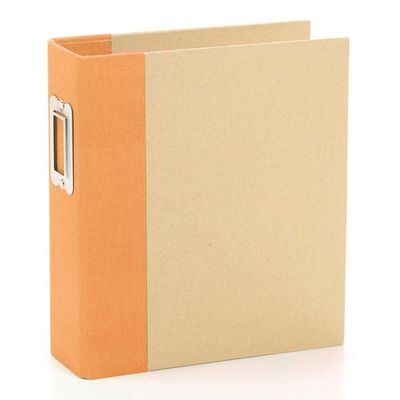 Simple Stories - Sn@p Binders - Orange - D Ring - 6&quot; x 8&quot; - 10784