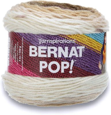 Bernat Pop - 100% Acrylic Yarn - Hot Chocolate - 140gm (5oz) 256m (280yd long) - 84011